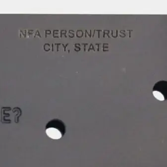 NFA Engraving Service for SBRs, SBSs, Silencers, and Suppressors