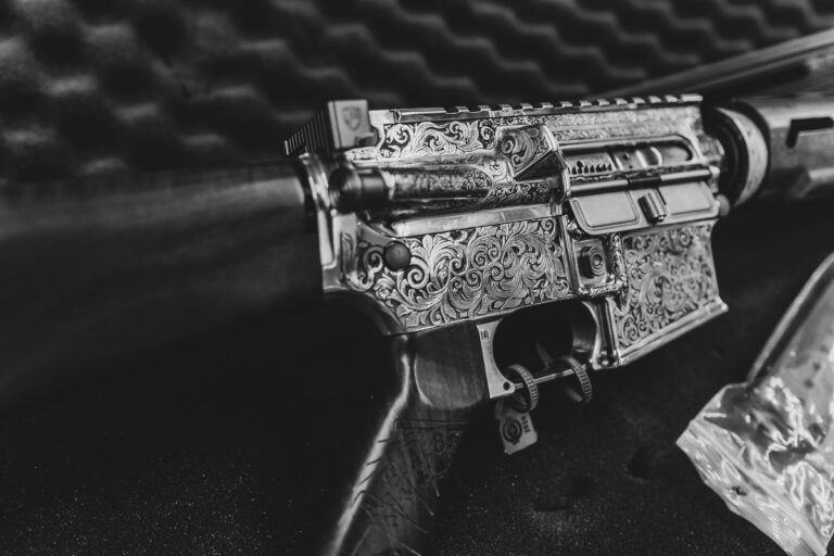 deep engraved firearm